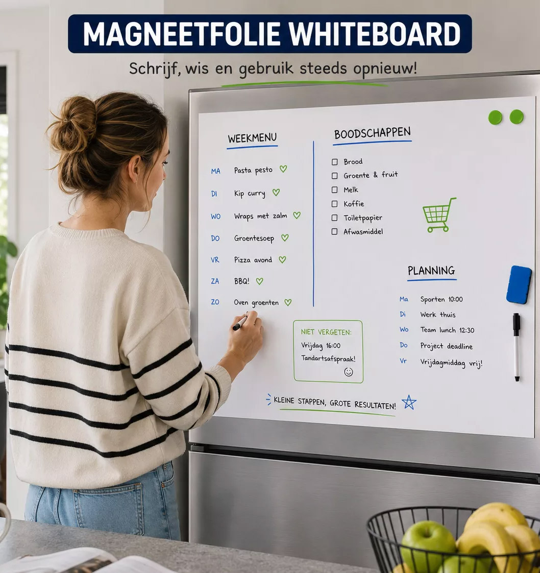 magneetfolie kan gebruiktworden voor koelkasten